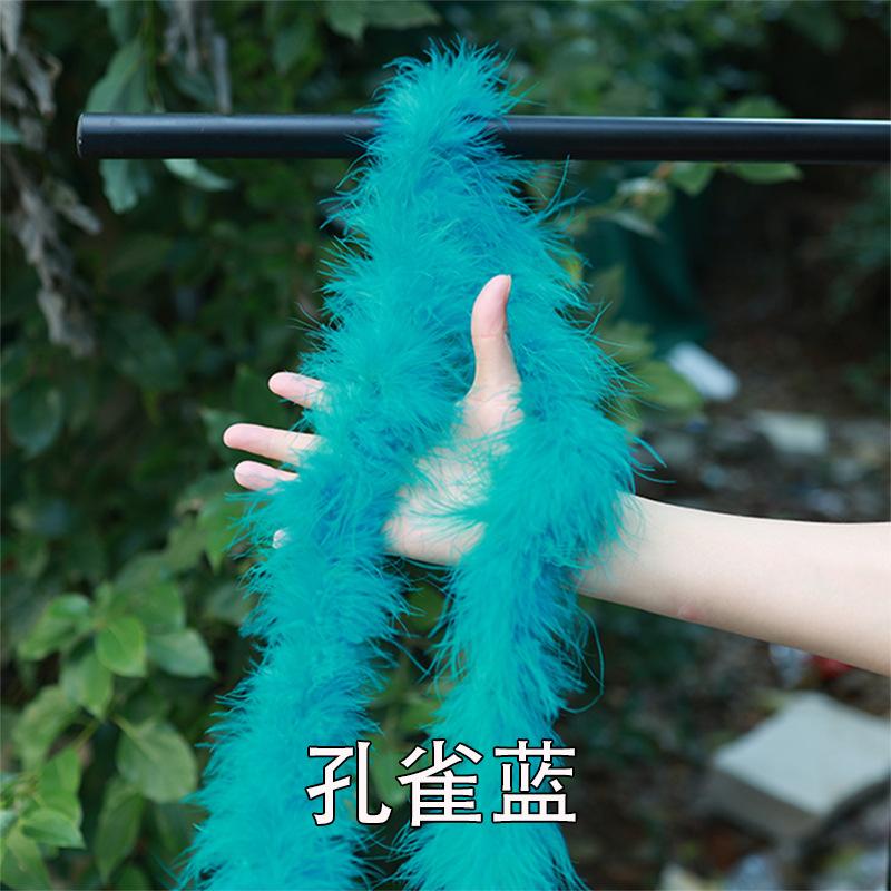 Color Encryption Thickened Feather Strip Diy Turkey Fluff Strip Wedding Decoration Clothing Skirt Accessories