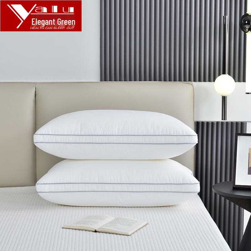 

Ya Green Cotton Antibacterial Anti-Mite Pillow Set of 2, Soft Neck Support, Dorm & Home Use 44*70cm