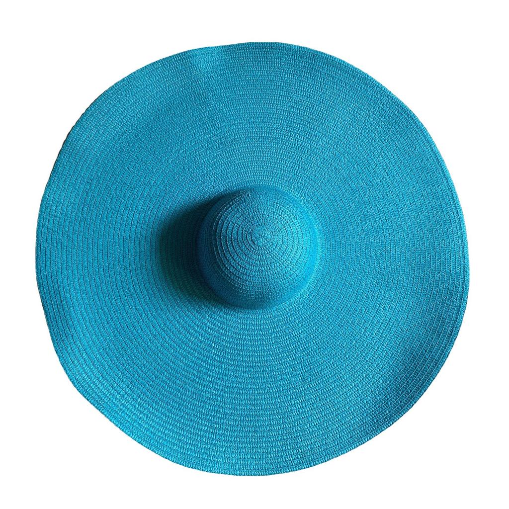 Sommer faltbar tragbar übergroßer Sonnenhut für Damen elegant 70 cm Durchmesser großer breiter Rand Strohhut mehrfarbig Gorras Strandkappe