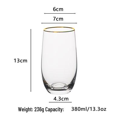 Zhishe Gold Rim Egg-shaped Glass Cups