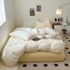 Pure Cotton Four-Piece Bedding Set: Striped Duvet Cover, Bed Sheet for Dorms, A-Class Washed Cotton, Perfect for All Seasons.