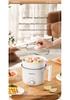 Multifunctional Mini Electric Cooker: All-in-One Pot for Steaming, Frying, Braising, and Cooking - Perfect for Dormitory Use.