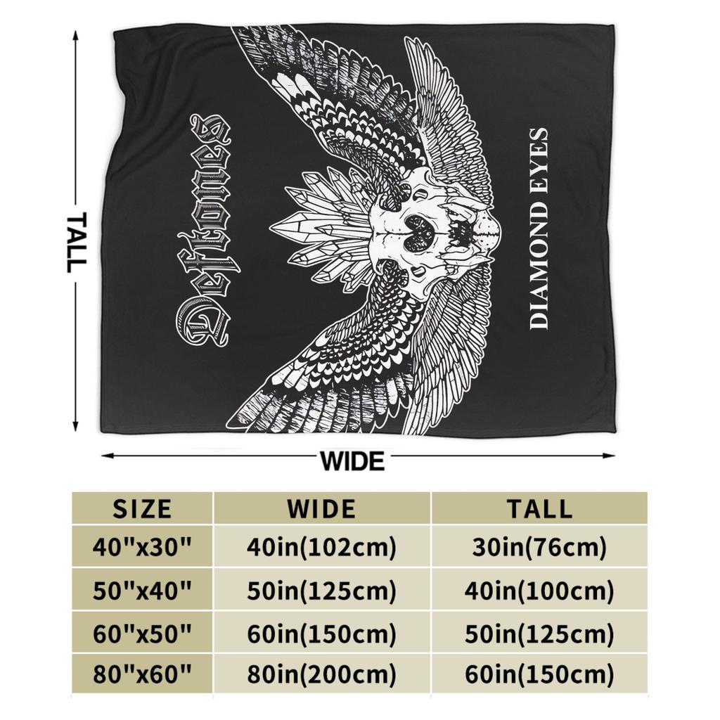D-Deftoness Nu Metal Super Warm Blanket Kids Plush Throw Blanket Funny Couch Chair Flannel Bedspread Sofa Bed Cover
