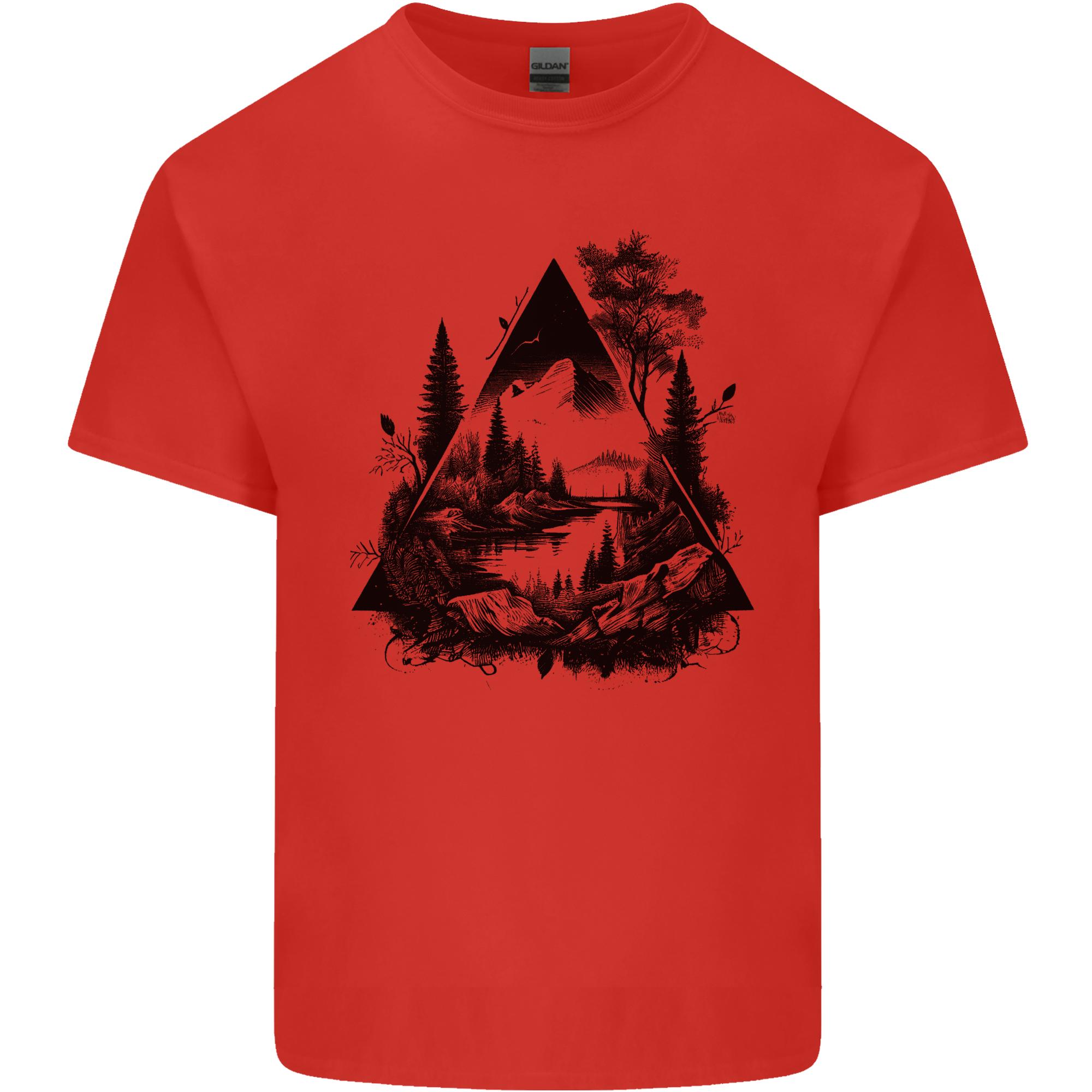 Abstract Outdoors Camping Bushcraft Hiking Trekking Unisexs Light Cotton TShirt S
