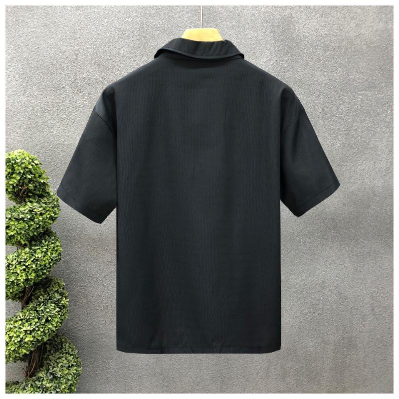 Men's Deconstructed Fake Two Piece Short Sleeve Polo Shirt Casual Fashion Top