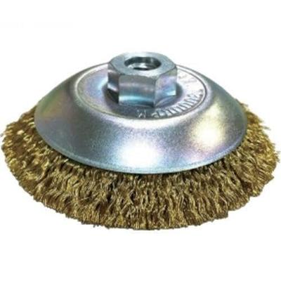 Takashima Sangyo Bevel Wire Brush for Power Tools 85mm M10 Brass 0.15mm BMB-085 for Rust and Paint Removal