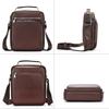 High End Men's Crossbody Bag Made Of Genuine Leather Large Capacity Vertical Style Commuting Head Cover Layer Cowhide Simple Single Shoulder Trendy
