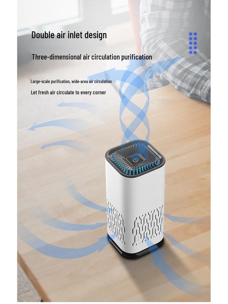Tragbarer USB-Luftreiniger mit negativem Ionisator und Formaldehyd-Filter