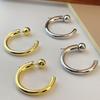 Vintage Half Round Hoop Earrings For Women New Trendy Metal C- Shaped Geometric Earrings Casual Jewelry Accessories Gifts