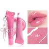 New Hydrating Mirror Lip Gloss Shiny Moisturizing Lipstick with Bow Keychain Lip Makeup Long-Lasting Look