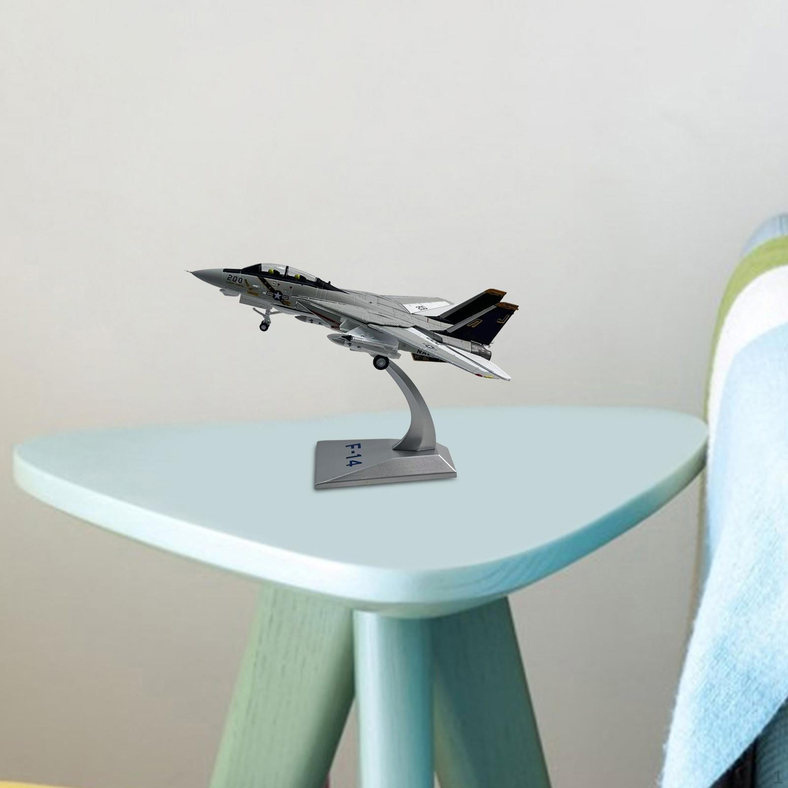 

1/100 F-14 Fighter Plane Toy Diecast Alloy Model for TV Cabinet Office Shelf