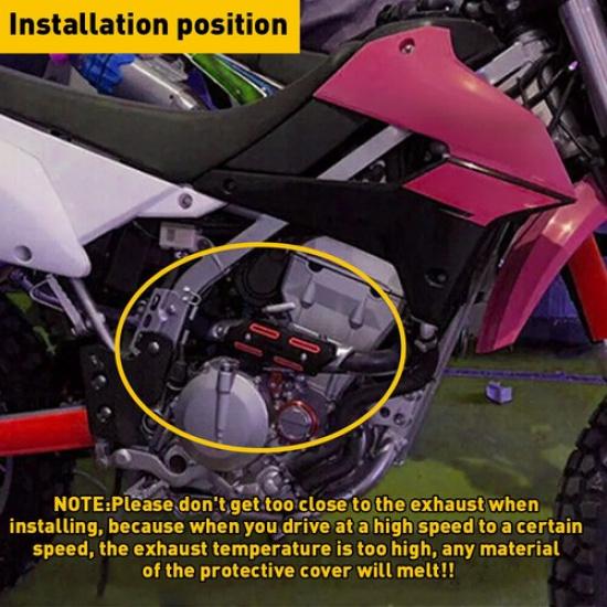 Červený kryt tepelného štítu trubky Chránič Pro Yamaha Beta Suzuki Honda Kawasaki