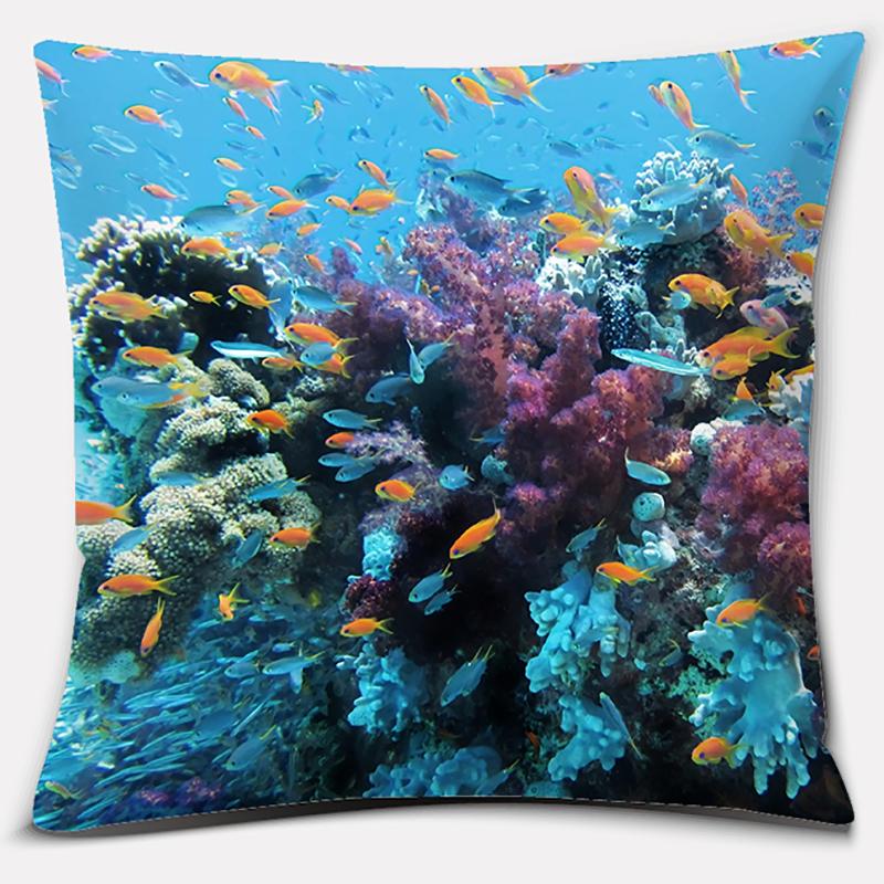 45cm*45cm Sea Life Animal Series Pillow Gift Home Office Decoration  Bedroom Sofa Car Cushion Cover