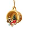 Christmas Tree Pendant Dog Animal Drop Ornament In Snow Pocket Hanging New Year Festive Party Supplies Room Decoration Xmas Gift