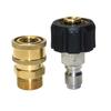 Pressure Washer Adapter Set Couplers Swivel M22-14mm/15mm To 1/4 Quick Hitch For High Pressure Wash Gun & Hose