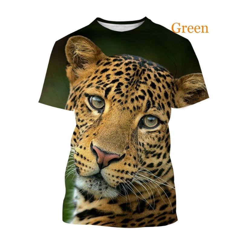 2025 Men's And Women's T-shirt Casual Shirts Funny Loose Tops New Fashion Animal Leopard 3D Printing