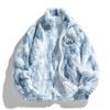 Lamb Wool Coat Men's and Women's Autumn and Winter New Loose Tie-dye Warm Thickened Couple Stand-up Collar Jacket