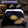 Colombia Football Pattern 3 Pieces Bedding Set Soft Microfiber Duvet Cover with Pillow Cases for Bedroom