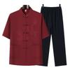 Men's Summer Tang Suit Set: Casual, Loose, Lightweight, Chinese Style for Middle-Aged & Elderly