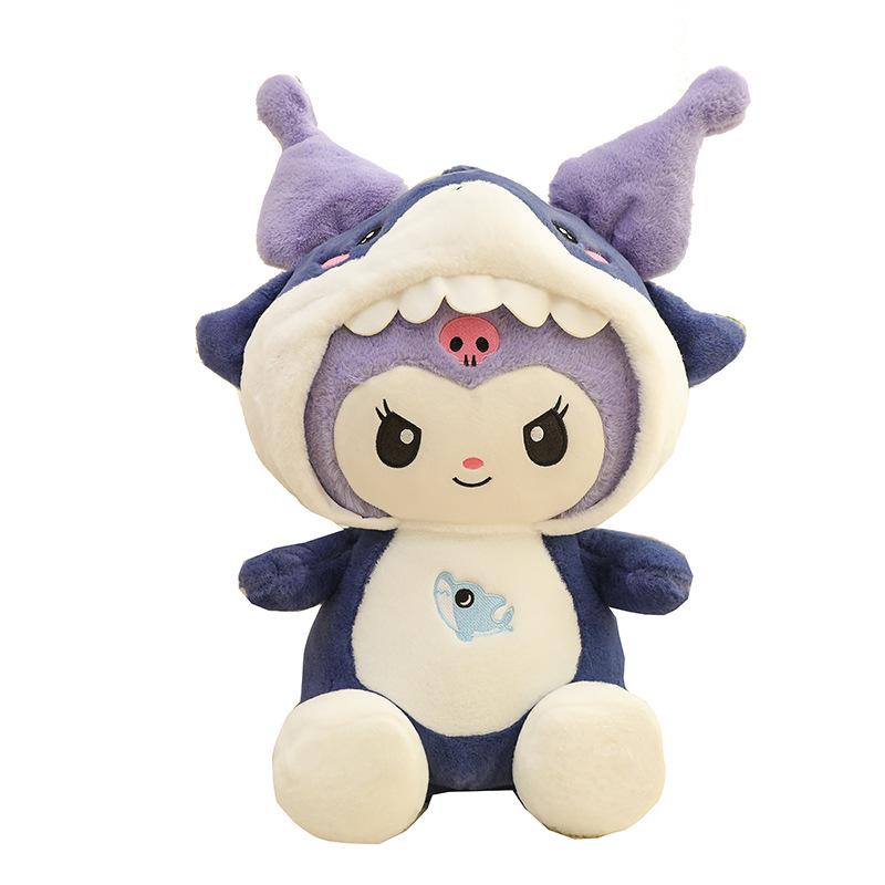 Creative Transformation Shark Kullo Mi Melody Doll Shark Pig Plush Toy Children's Sleeping Pillow Woman