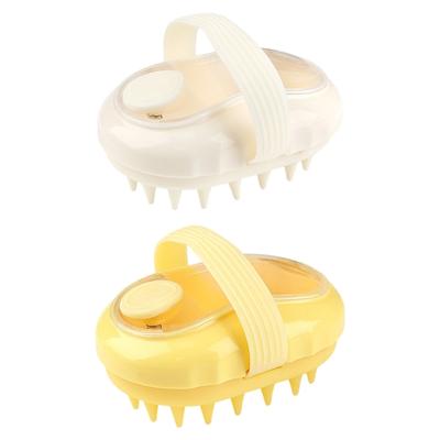 Liquid Refillable Scalp Massage Brush For Dry And Wet Use With Ergonomic Handle Peeling Bath Shower Brush Permanent ABS+PS Bristles
