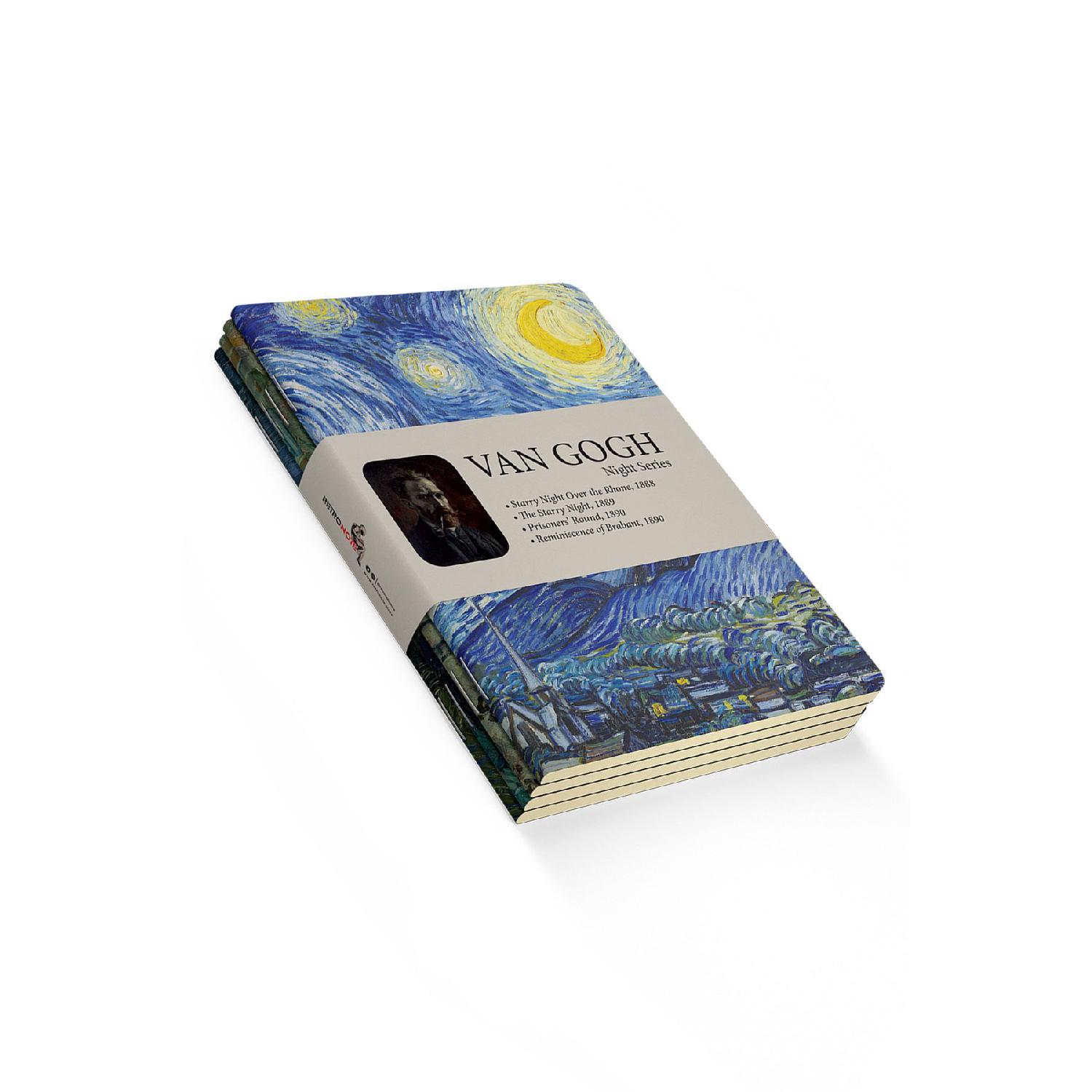 

Van Gogh Notebook Set Of 4 1 - Night Series - Unlined - 48 Pages - 10,5x14cm чистий