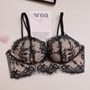 Sexy lace small breasts gather and show large steel-free underwear French pure breasts anti-sagging bra