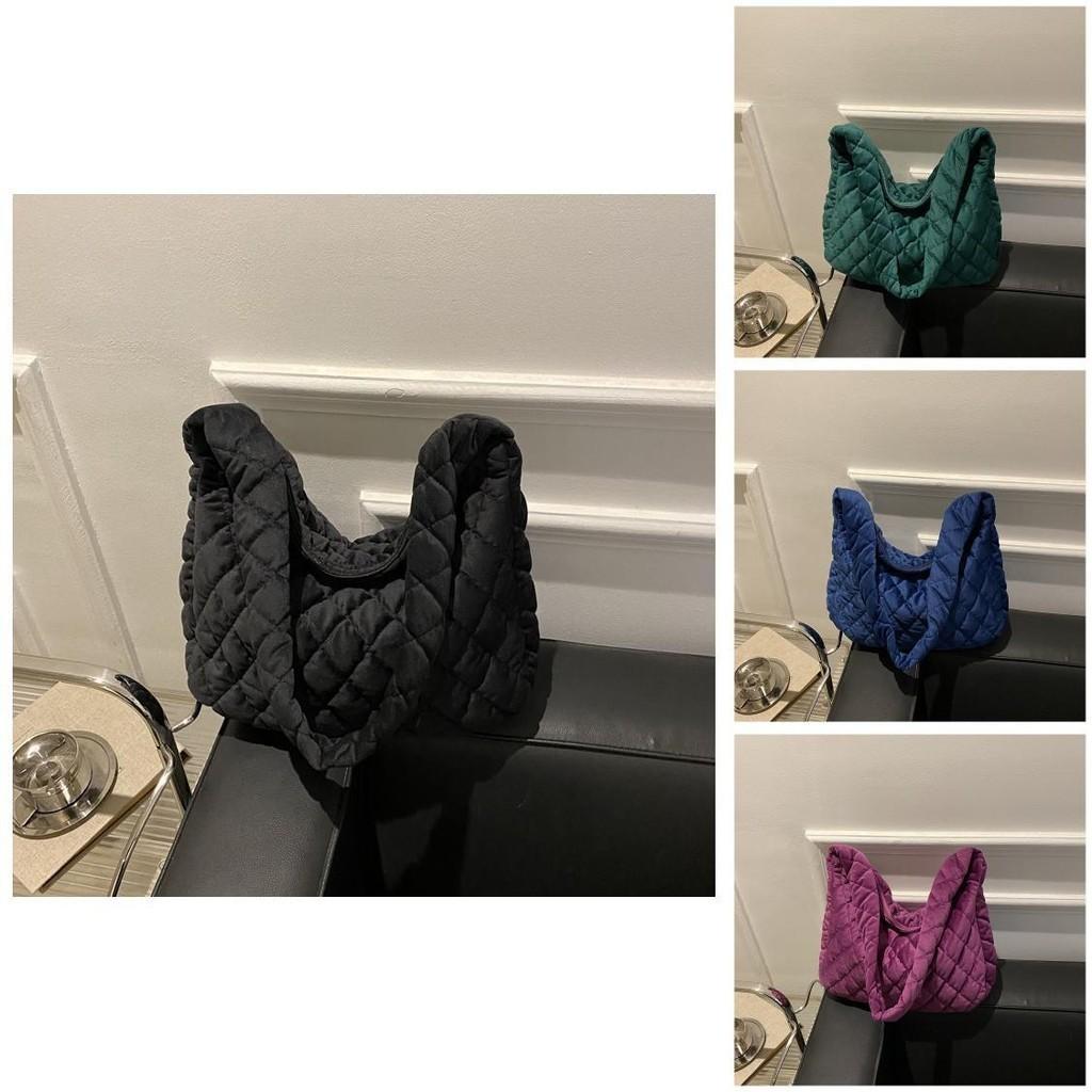 Stilvolle Vintage Nylon Umhängetasche Weicher Baumwollstoff Elegante Tragetasche Für Damen