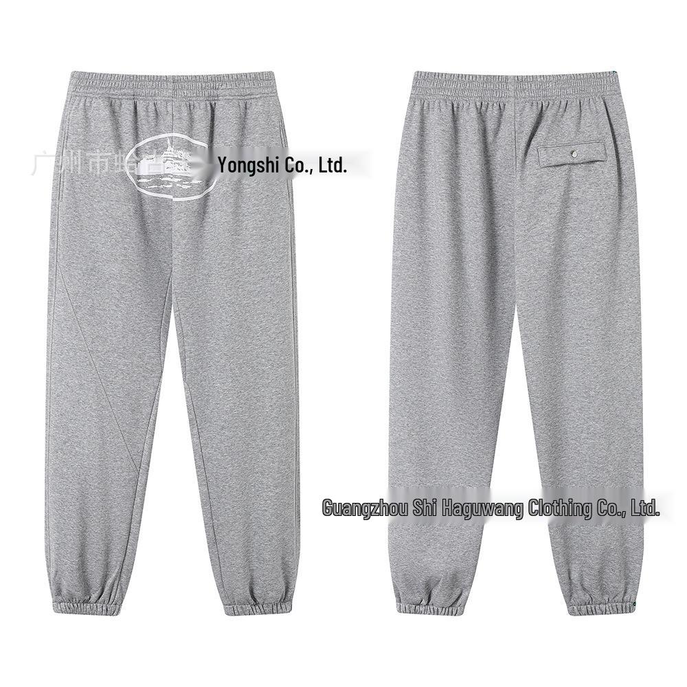 Cross-border CORT Demon Island Letter Print Unisex Plus Velvet Hooded Sweatshirt & Sweatpants Set