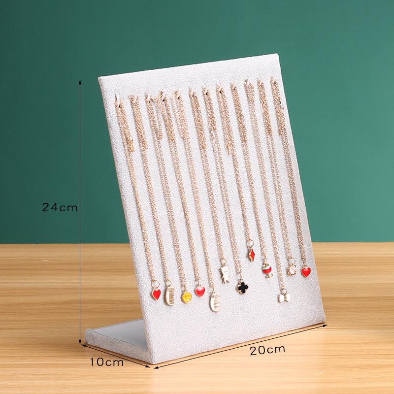 Jewelry Display Stand for Necklace Pendant Velvet Jewelry Organizer Holder for Bracelet Chains Stud Earring Display Rack