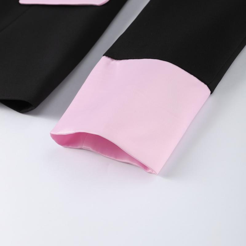 Elegant Patchwork Women Mini Skirt Sets Fashion Lapel Full Sleeve Blazer Coats High Waist Skirts Sweet 2025 Spring Autumn New Office Lady Suit