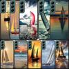 Sailing Boat Phone Case For Galaxy A55 A35 A25 A15 A03S A04S A05S Samsung A20E A30 A40 A50 A70 A71 A51 A41 A31 A10S A21S Cover C