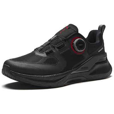 Scarpe da Corsa Basse Ammortizzanti Resistenti all'Usura Uomo Sneakers Nero Rosso 112427780-3