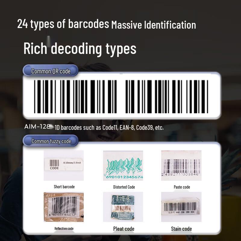 Deli Wireless 1D Bluetooth Barcode Scanner