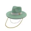 Kedja sommar halmhatt dam utomhus semester solskydd strand solhatt Panama halmhatt chapeau homme