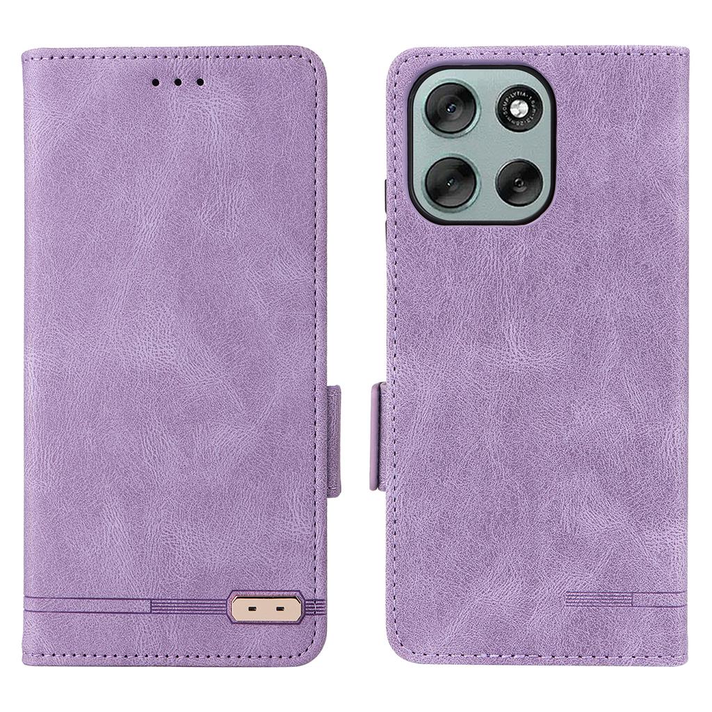 For Motorola Moto G56 5G Deksel Lommebok i Skinn Flip Telefondeksel med Maskinvaredekor