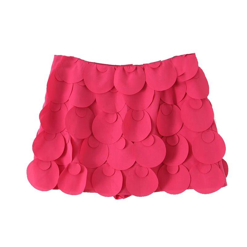 Kaslead New Women Clothes Western Style Fashion Simple Handmade Decorative Wafer Skirt Pants Mini Skirt