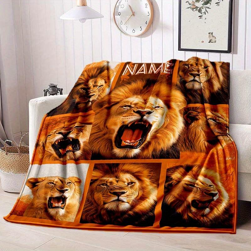 Lion Pride Customize Your Name Blanket Warm Comfortable And Soft Blankets Are Suitable For Home Lunch Break Blanket Office Sofa Sofa Gift To Relatives