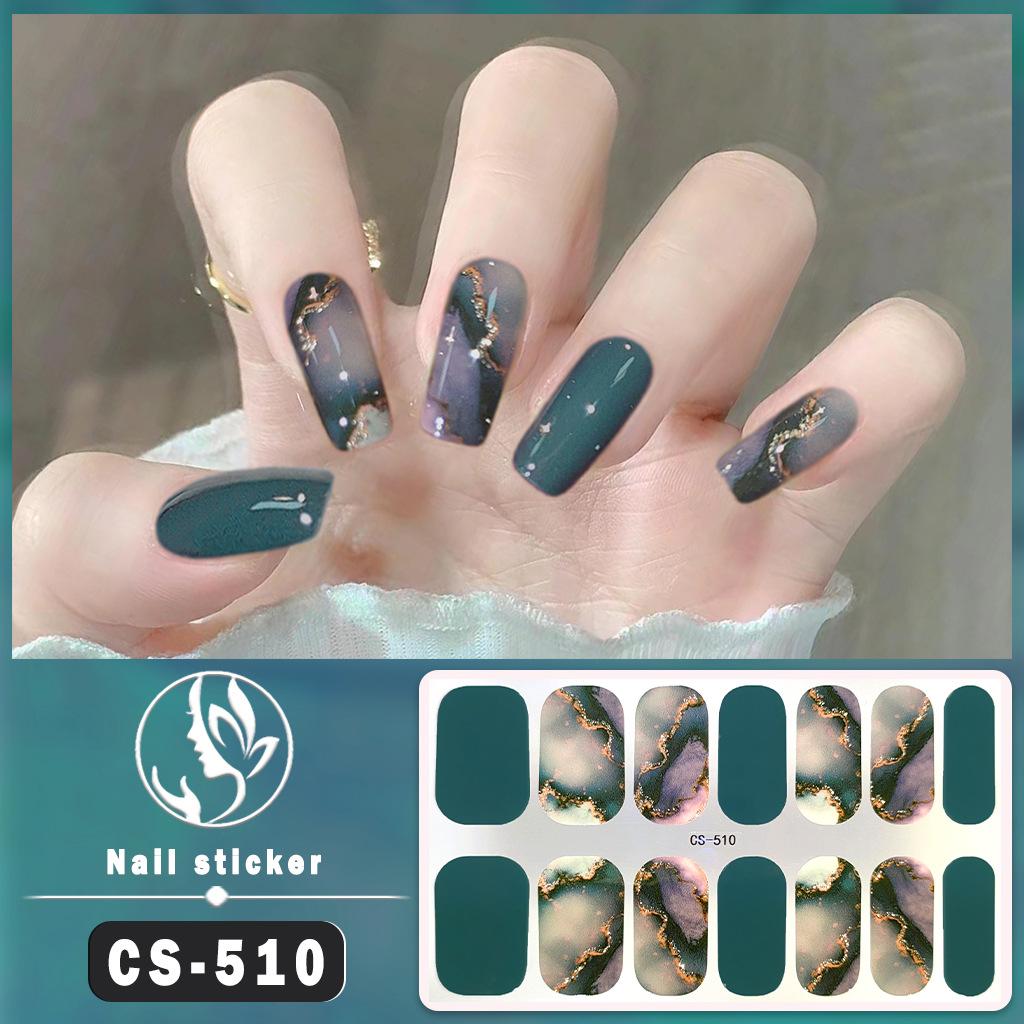 Waterproof Gel Nail Polish Film Stickers with Jumping Color Effects