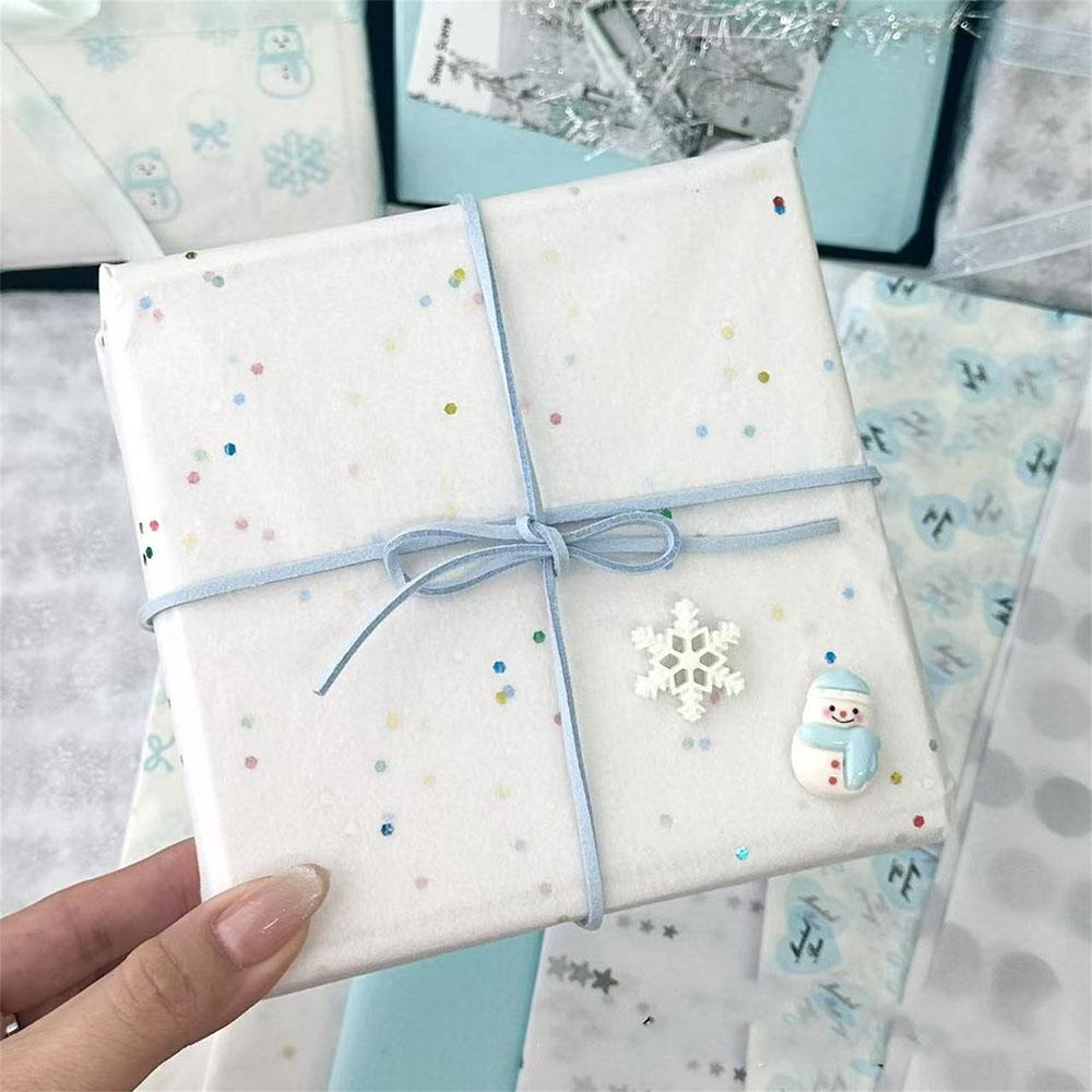 Ins Style High Beauty Blue White Winter Series Snow Pear Paper Collection DIY Large Sheet Decorative Gift Wrapping Paper