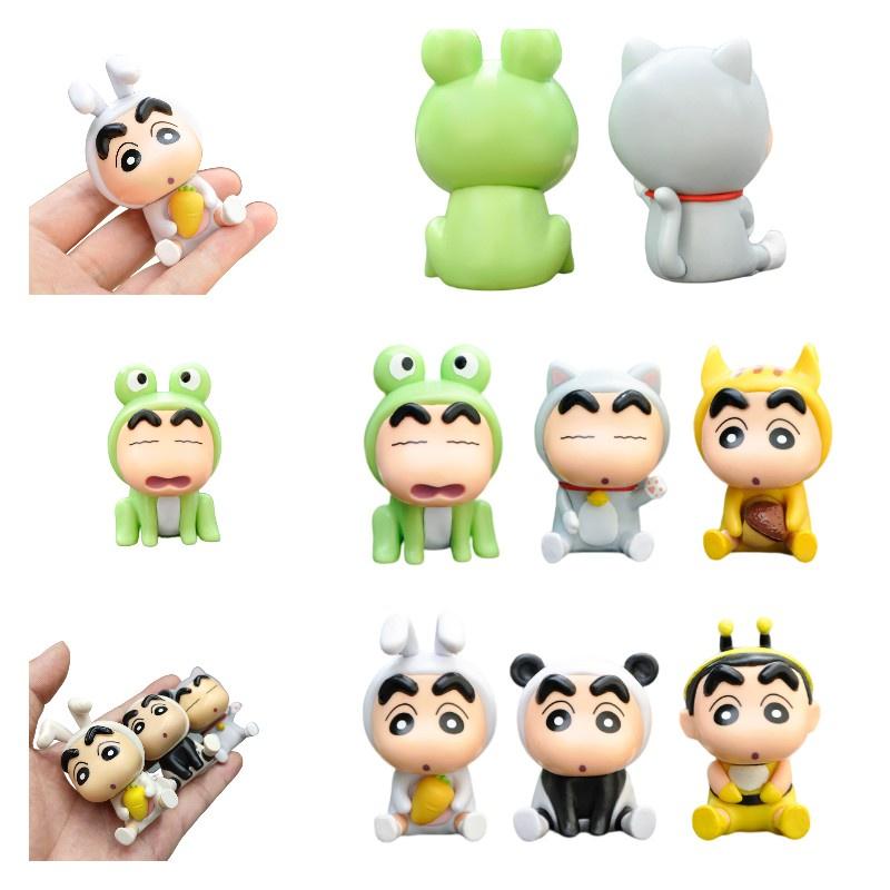 Adorable Crayon Shin-chan Pvc Figures For Desk, Car, Collection Set Of 6