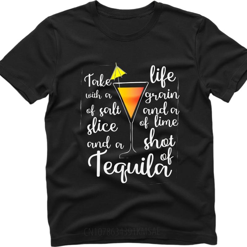 Anime Für Sie Sommer T-Shirt Mit Vorsicht genießen Und Mit Einer Limettenscheibe Und Einem Shot Tequila Kurzarm Neu Angekommen Rundhals