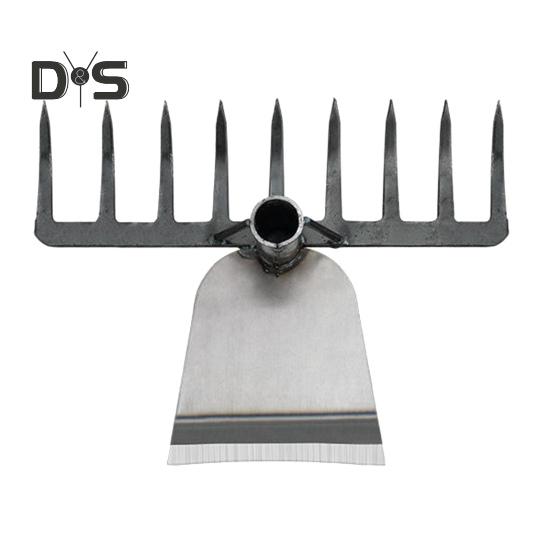 2-in-1 Weeding Rake Garden Hoe And Rake Heavy Duty Hand Weeder Gardening Hoe for Weeding Soil Loosening Landscaping