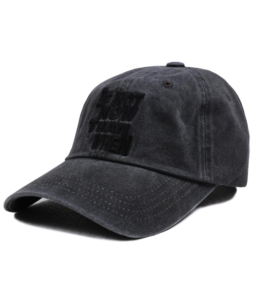 WHEN YOU MOVE Pigment Slogan Ball Cap Navy