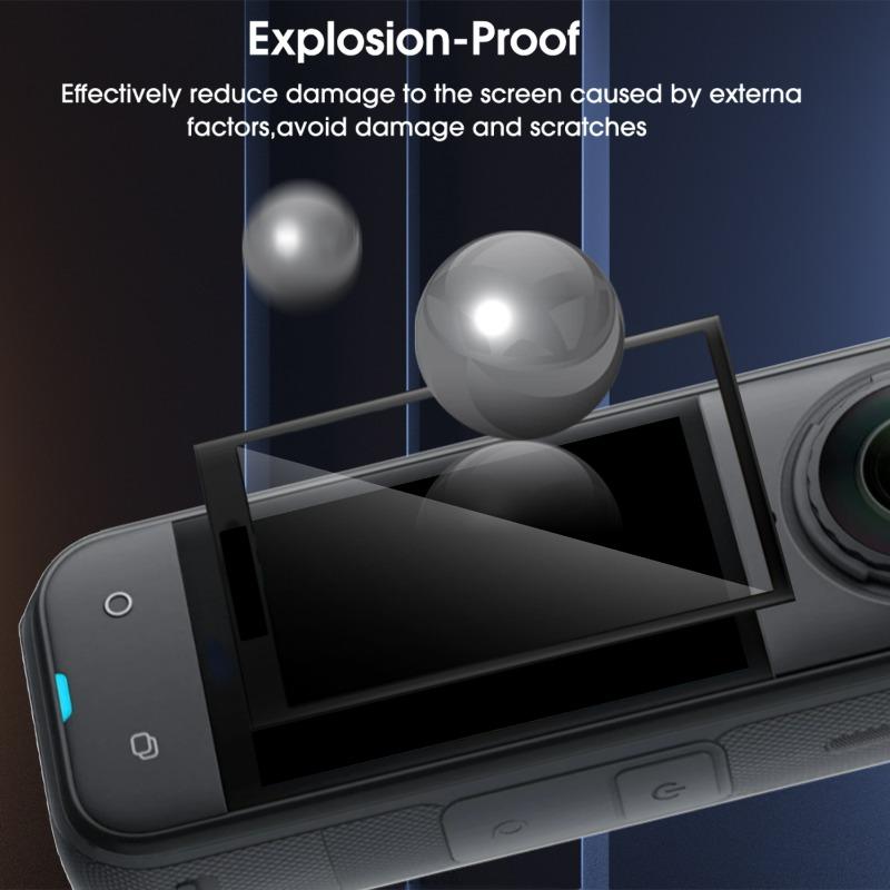 For Insta360 X5 Screen Lens Protective Film Anti-scratch Rotating Lens Protector Anti-scratch Protector for Insta 360X5 Camera