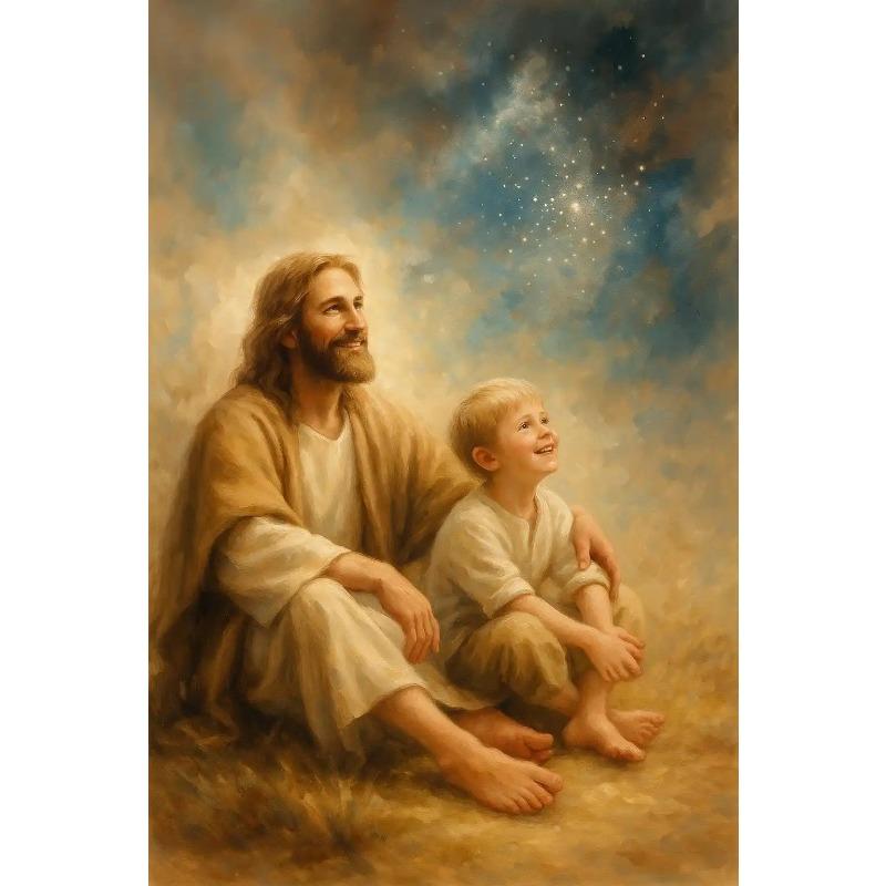 Newlyweds Jesus Catholic Posters Classic Pray Motivational Spirit Modern Prints Canvas Wall Art Picture Home Living Room Decor