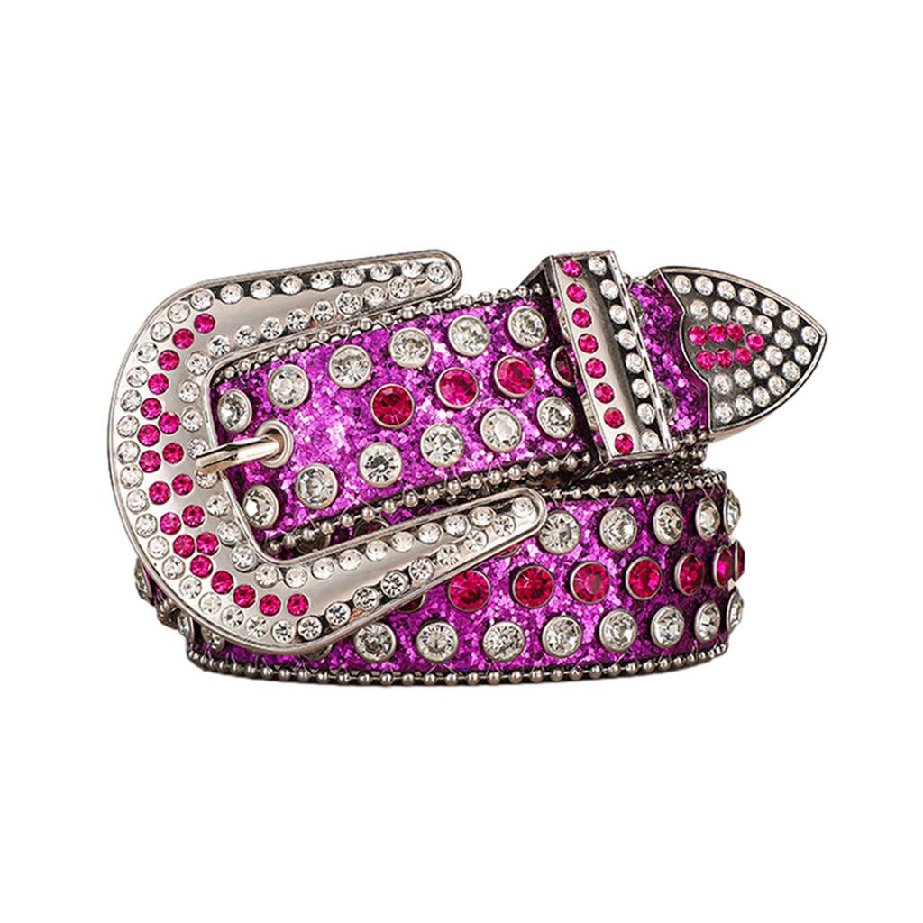 Cool Gothic Waist Chain Casual Belt Studded Waist Ceinture Glittered Belt Studded Blingbling Easy Belt