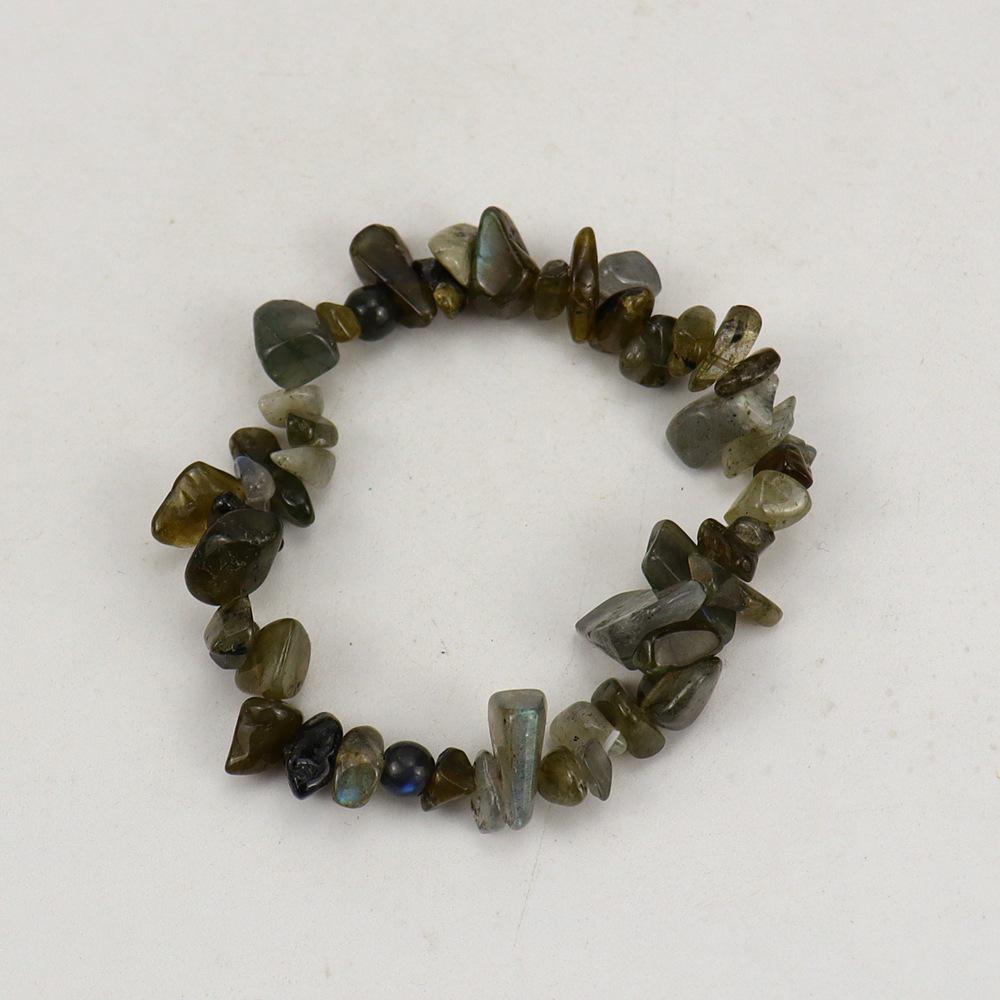 Handmade Beaded Natural Crystal Crushed Stone Bracelet B54