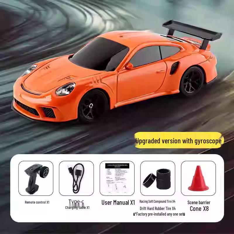 1:43 Scale Four-Wheel Drive Drift RC Car, Rechargeable Electric Mini Racing Toy for Kids