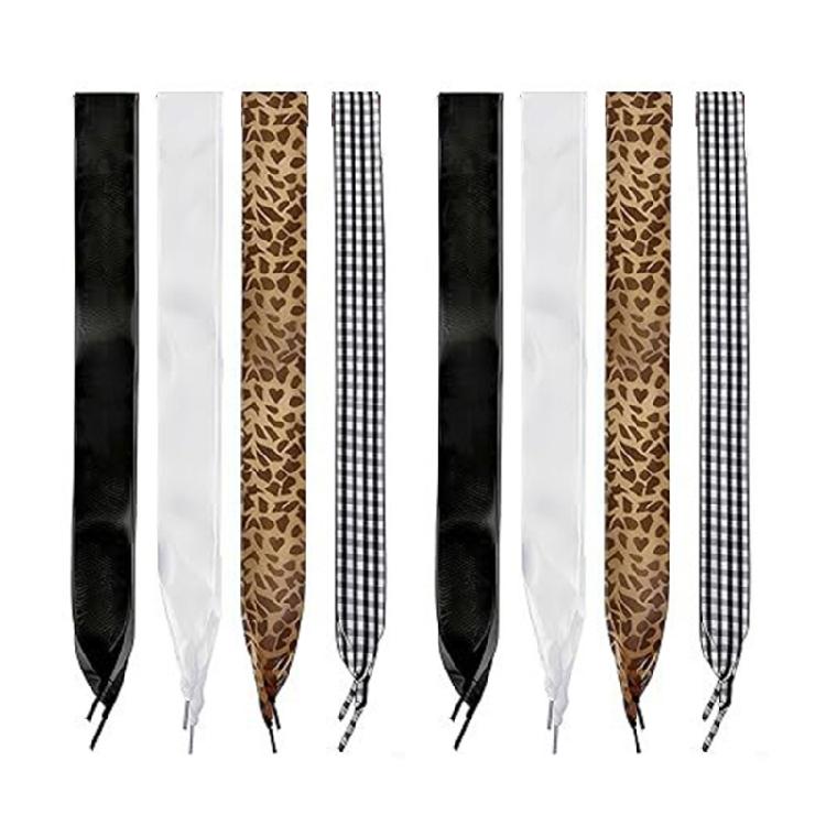

8PCS Decorative Ribbon Shoelaces Soft And Strong Polyester Materials Easy To Use And Adjust For Various Shoe Types 1